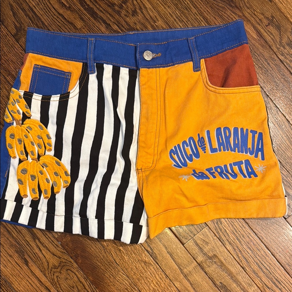 FARM Rio Jean Shorts in Vibrant Colors with Unique Design